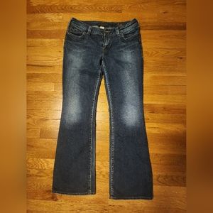 Silver low rise jeans